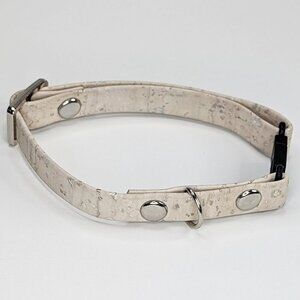 Cork Breakaway Cat Collar in White
